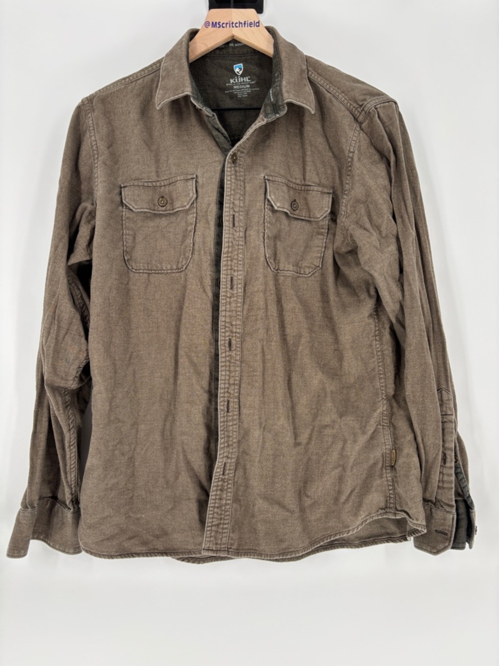 Kuhl brown medium button down shirt